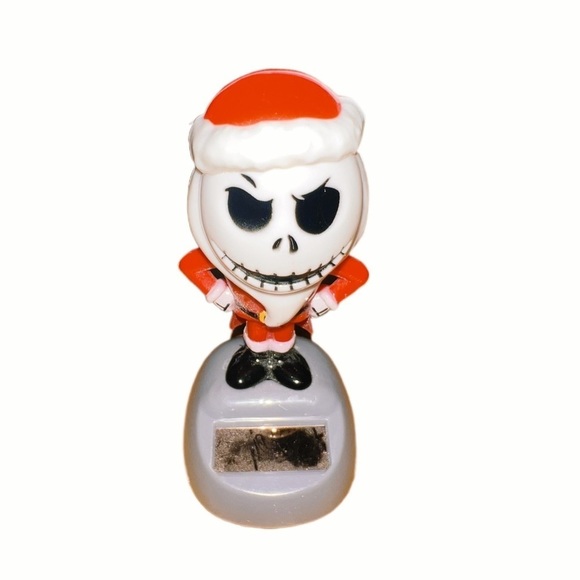Nightmare Before Christmas Jack Skellington Solar Sun Christmas Santa Bobblehead - Picture 1 of 6